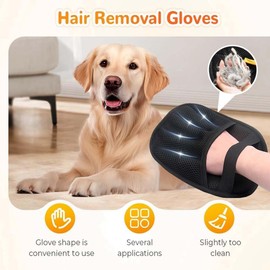 Orebog 3PCs Pet Hair Removal Glove for Cats & Dogs,Electrostatic Gloves Pet Hair,Cat Grooming Gloves for Hair Removal,Reusable Pet Hair Remover Glove for Couch,Furniture,Carpet,Curtain,Clothe