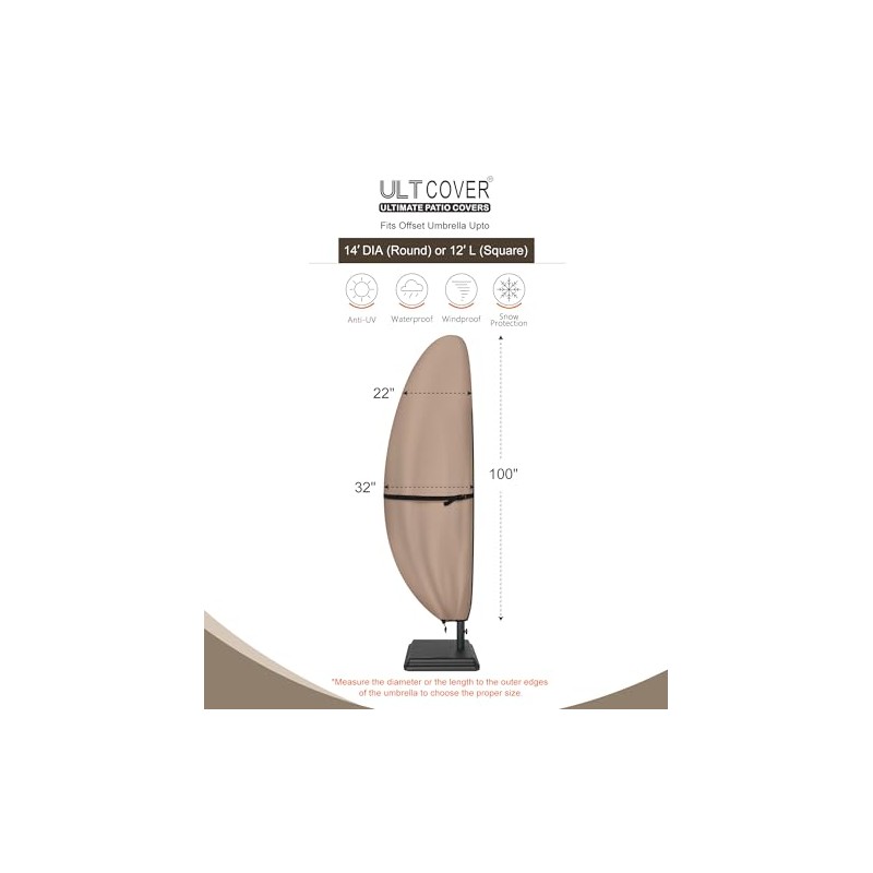 ULTCOVER - Funda para sombrilla de patio - Top Quality