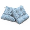 Melody Elephant Indoor/Outdoor Square Tufted Seat Cushions with Ties, Fade