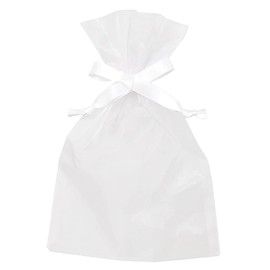 HEADS OGW-BM Gift Bag, 5.1 x 7.9 inches (13 x 20 cm), M, White, 10 Pieces, Organza Bag, Drawstring Bag