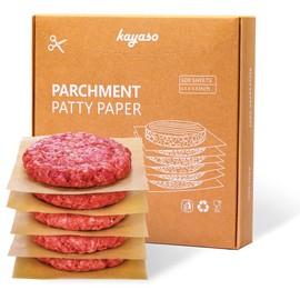 Kayaso Hamburger Patty Paper 600 pcs Non Stick Parchment Paper Squares Sheets for Patty Seperate,Use for Oven, Microwave or Freezer (5.5 x 5.5 Inch)