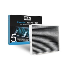 Bear Filter Cabin Air Filter - for Ford F250 Super Duty 5 Layer Premium Filtration with Activated Carbon for Years 2022 2021 2020 2019 2018 2017 F-250 FL3Z-19N619-A BCF12150-3
