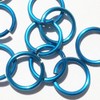 Light Blue Anodized Aluminum Jump Rings 100 3/8 16g Saw