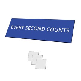 Every Second Counts Wall Sign With Adhesive - Kitchen Decor - 9.25" x 3"