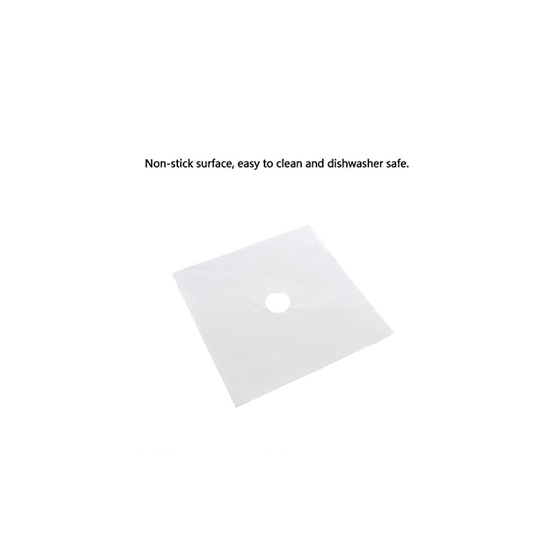 Gas Stove Liners, 6 pcs/Set Reusable Fiberglass Gas Stove Protector
