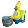Porta Esponja Homero Simpson - Esta Grasa No Se Quita Amarillo