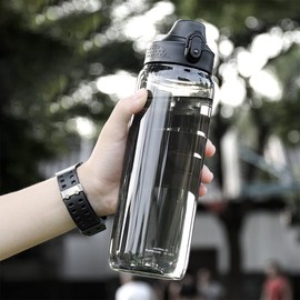 TSQIBU Bottle Water Bottle, Large Capacity, 23.6 fl oz (600 ml), 800 ml, 1,500 ml, 2000 ml, Ultra Lightweight, Leak Proof, Portable, Heat Resistant up to 222°F (100°C), Outdoor Sports, Water Bottle,