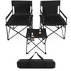 Giantex Camping Chair and Table Set - 3 Pack Folding