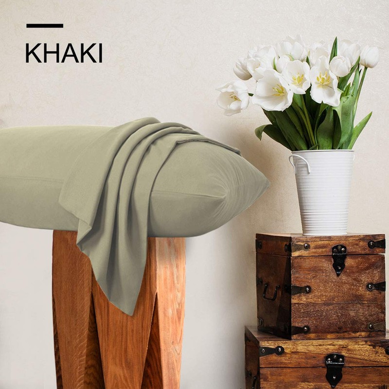 PiccoCasa Zippered Pillowcases, 100% Brushed Microfiber Polyester Pillow Case Cover,