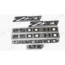 GM Auto Gloss Black Door 2500HD Fender Z71 Rear Silverado LTZ Emblem 2019-2023 Silverado