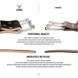 Weight Lifting Belt Maximum Support & Protection Lifting Belt For Weightlifting Snatch, Clean & Jerk, Deadlift, Squat by Stoic Weight Belt For Men & Women 4 Inch Wide (XX-Large 6MM Thick Single Prong)