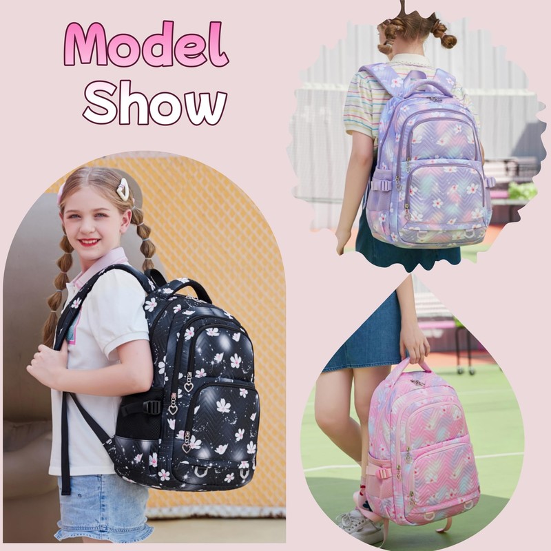 Flower Print Kids Backpack for Girls | Floral Girls Backpack