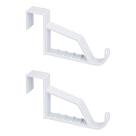 New Talent 2pcs Over the Door Hanger Holder (White) 2 Pack Over The Door Hooks for Hangers, Door Hanger Hooks, Storage Organizers