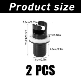 Pack of 2 Valve Adapters, Sup Adapter for Compressor, Inflatable Boat Pump, Sup Valve Adapter, Car Valve Air Mattress, Sup Compressor Adapter for Sup Pump, Air Pump Adapter Accessories