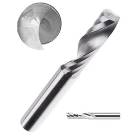 Corintian Solid carbide single-tooth spiral milling cutter, wood cutter, single-edged - diameter 1.5 mm, for wood and plastic