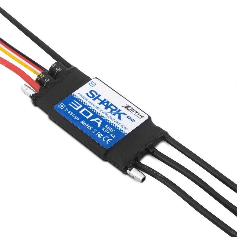 RC Boat Waterproof Amplifier ZTW Shark 30A ESC G2 Built-in