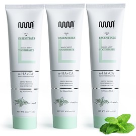 MasterMedi Fluoride Free Toothpaste, Nano Hydroxyapatite, SLS Free, Teeth Whitening, Remineralizing, Sensitive Teeth Relief, Natural Mint Flavor for Oral Care 4oz (3 Pack)