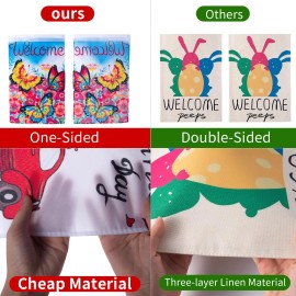 Foxany 12 Pack Seasonal Garden Flags One-Sided 12 x 18 Inch Yard Flags Small