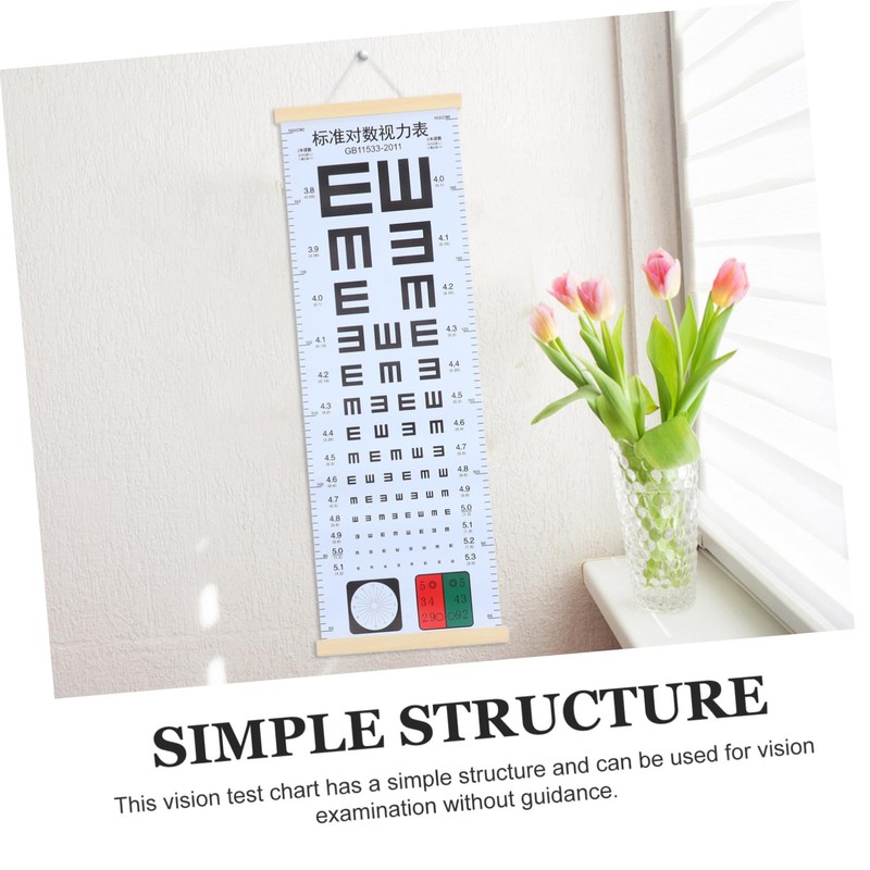 TOVINANNA 1 Set Vision Testing Eye Chart Portable Eye Exam
