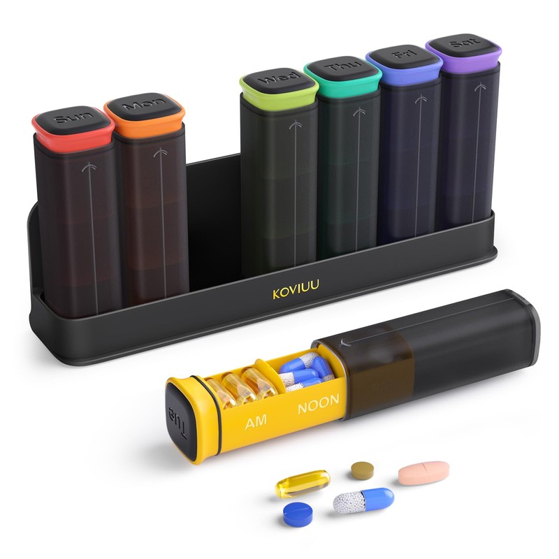 KOVIUU Weekly Pill Organizer 3X a Day, Large Daily 7-Day