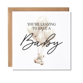 Maise & Rose Maternity Leave Card | Leaving To Have a Baby Card For Work Colleague or Friend | Mummy To Be Good Luck Card | P118