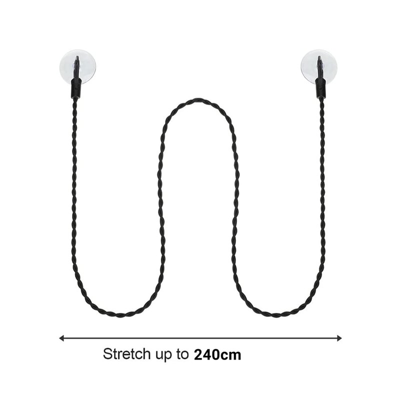 2 Pack Travel Clothes Washing Line Clothesline Line Camping Elastic