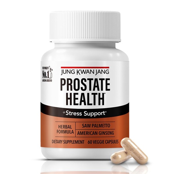 JungKwanJang Prostate Health with Saw palmetto and American Ginseng for prostate, stamina, hair loss support, dht blocker, all-natural supplement for Men & Women