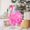 Pink Flamingo Christmas Tree Topper, Fluffy Feather Flamingo Tree Topper,