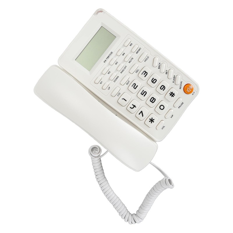 Desktop Telephone Big Button Corded Landline Telephone 16 Bit HD