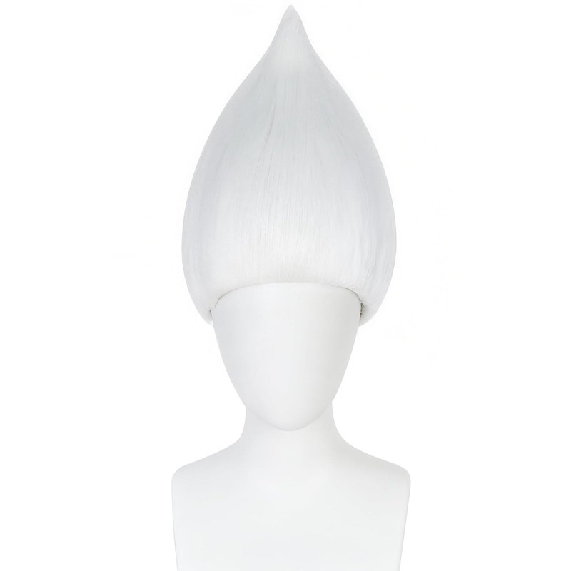 JoneTing Pure White Wig for Men White Straight Cosplay Wigs