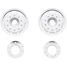 Tamiya TROP.44 Semi-Wide Wheel for 1.2 in (30 mm) Wide Tires, White 56544