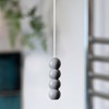 Pull Cord with Marble Effect Grey Pebble Handle, Ice White