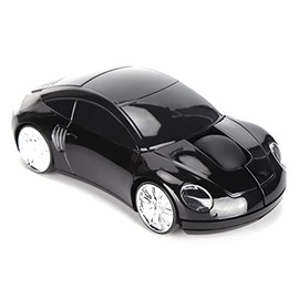 Ratón Inalámbrico Coche 2.4GHz, Ratón óptico Ergonómico Forma de Coche Deportivo 3D con Receptor USB, Ratón de Ordenador de 1600 dpi con Luz LED para 