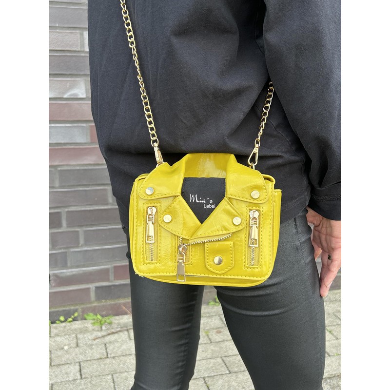 Mia "Jacket" Handbag Shoulder Bag Crossbody Handbag Clutch Bag, yellow