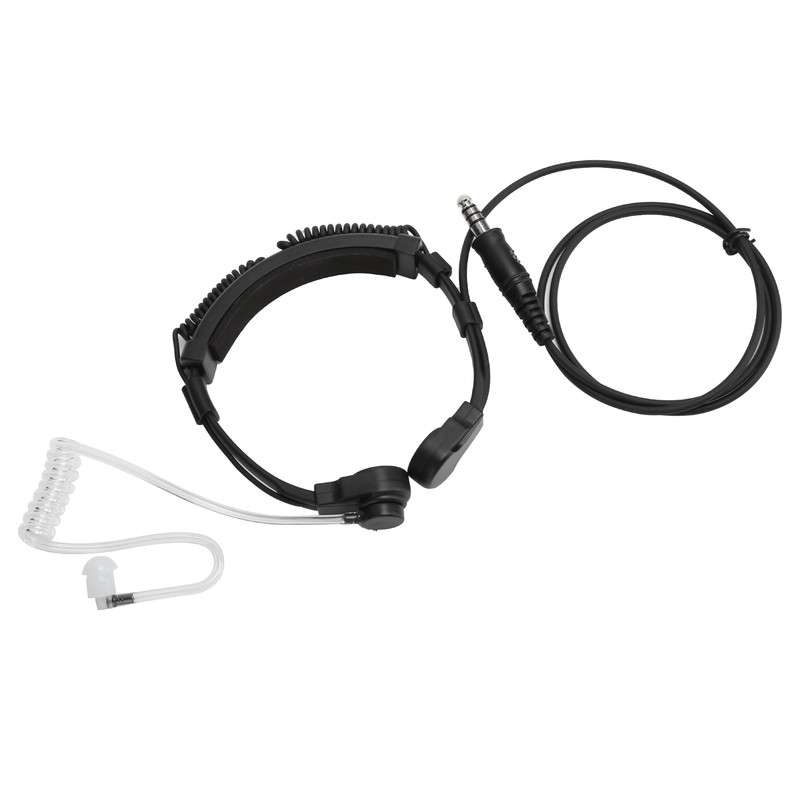 Telescopic Throat Vibration Microphone Earphone Headphone for Walkie Talkie Radio