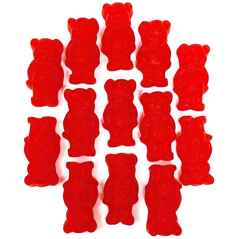 SweetGourmet Red JuJu Cinnamon Bears, Bulk Candy Unwrapped, Chewy Soft