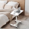 SHW Mobile Height Adjustable Laptop Rolling Cart with Height Adjustment
