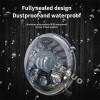 JESUO PAIR 7" inch Round LED Headlights High/Low Beam For