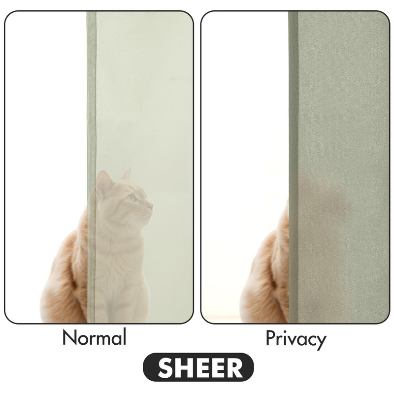 MIULEE Sage Green Privacy Sheer Curtains That Let Light in