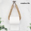 Uskerb Rope Toilet Roll & Towel Holder - Handmade Jute