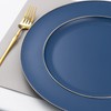 MAONAME Blue Charger Plates, 13" Plastic Round Charger for Dinner