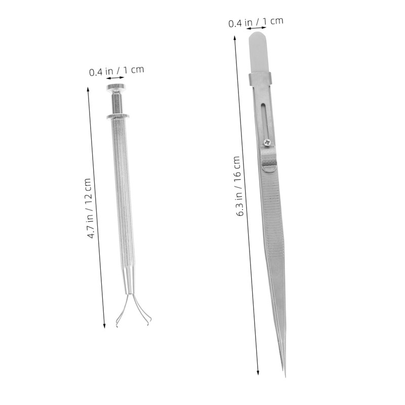 CORHAD Jewelry Tweezers Stainless Steel Tips Non-Slip Handle Multi-use for