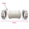 Straight Pipe Connector SENRISE 40mm PVC Pipe Connector Compression Joiner
