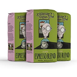 KALAMAZOO COFFEE COMPANY Espresso Blend Whole Bean Coffee - Eye Opener Espresso | 12oz Bag (3 Pack)