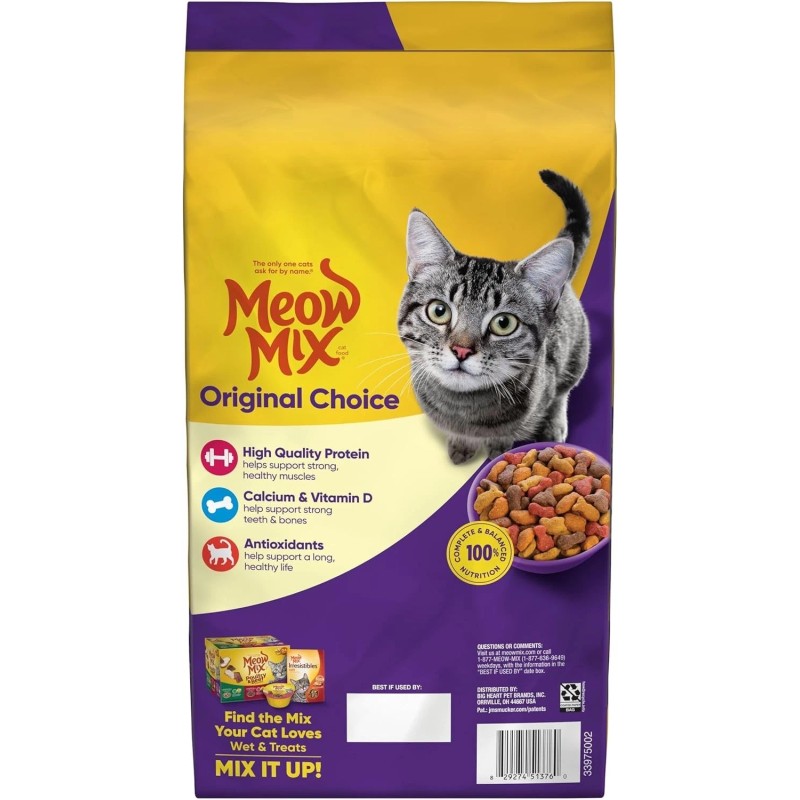 Meow Mix Original Choice Dry Cat Food, 6.3 Pound Bag