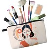Livel lhood Abstract Lady Makeup Bag Cute Small Organizer Zipper