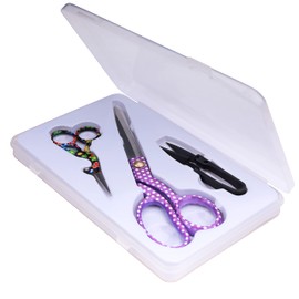 Hui Tong Tailor Scissors Set 8.5 inch -Printing Handle Heavy Duty Sewing Scissors for Fabric Leather Clothes Embroidery Scissors Students Craft Shears