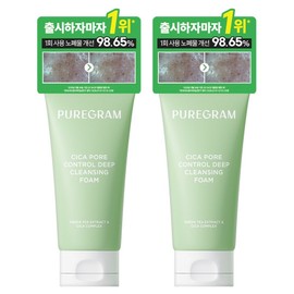 1+1 No. 1 as soon as it was launched Puregram Pore-Breaking Deep Cleansing Foam Jeju Green Tea Hypoallergenic Foam Cleansing, 2 pieces, 120ml / 1+1 출시하자마자 1위 퓨어그램 모공이별 딥클렌징폼 제주 그린티 저자극 폼클렌징, 2개, 120ml