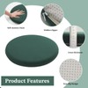 Yaspetala Dark Green 15 Inch 2 Pack Round Memory Foam