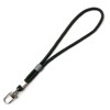 trage.band® Short Adjustable Wrist Strap with Carabiner Hook Black